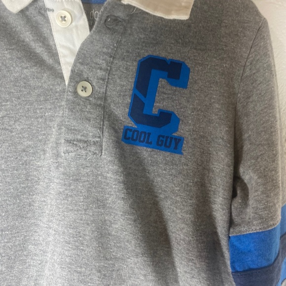 Okie Dokie Gray Cool Guy Collegiate Style Long Sleeve Polo - Picture 2 of 7